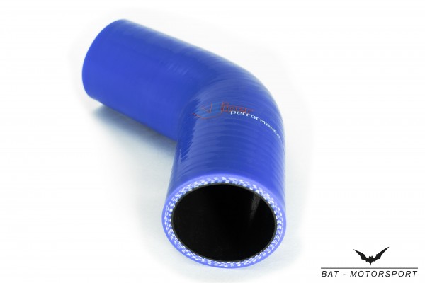 60mm 60° Silikon Schlauchbogen Blau